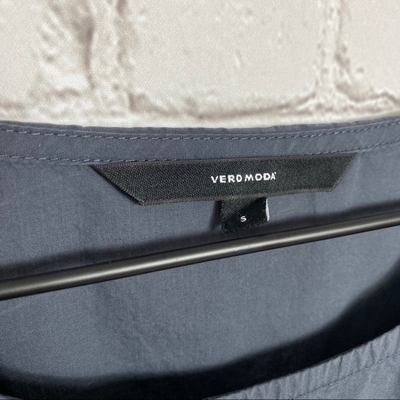 ASOS High Low Flowy Ruffle Top S Grey - Picture 4 of 8